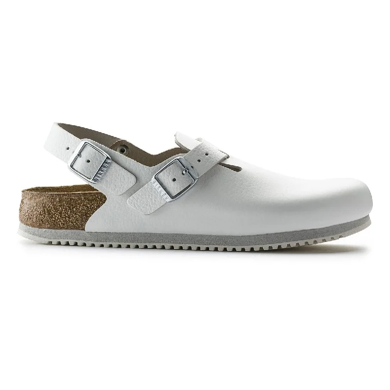 Waterproof hiking shoes for women-Birkenstock Women's Tokio Super Grip White Leather