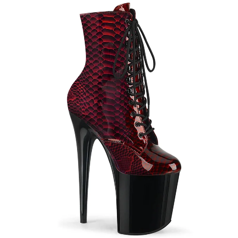 Stylish gladiator sandals for summer-FLAMINGO-1020SP Black & Burgundy Calf High Boots