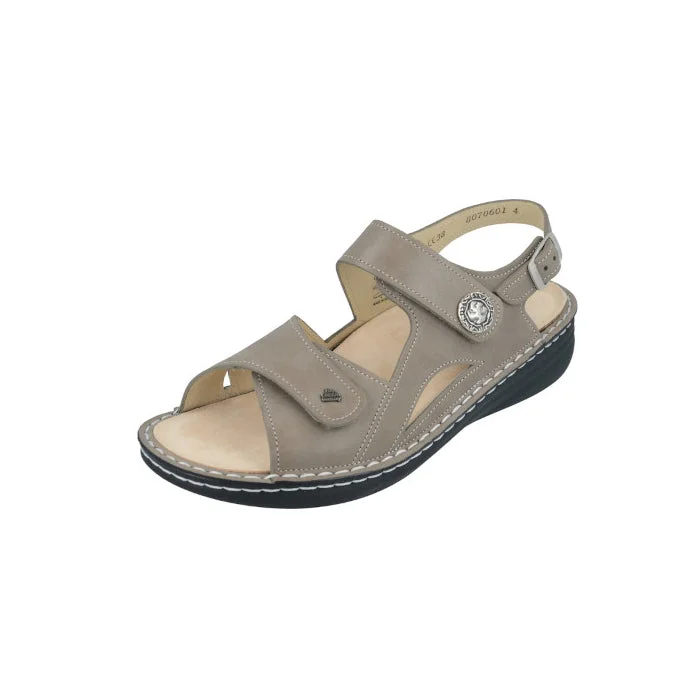 Stylish gladiator sandals for summer-Womens Finn Comfort Barbuda in Gravel