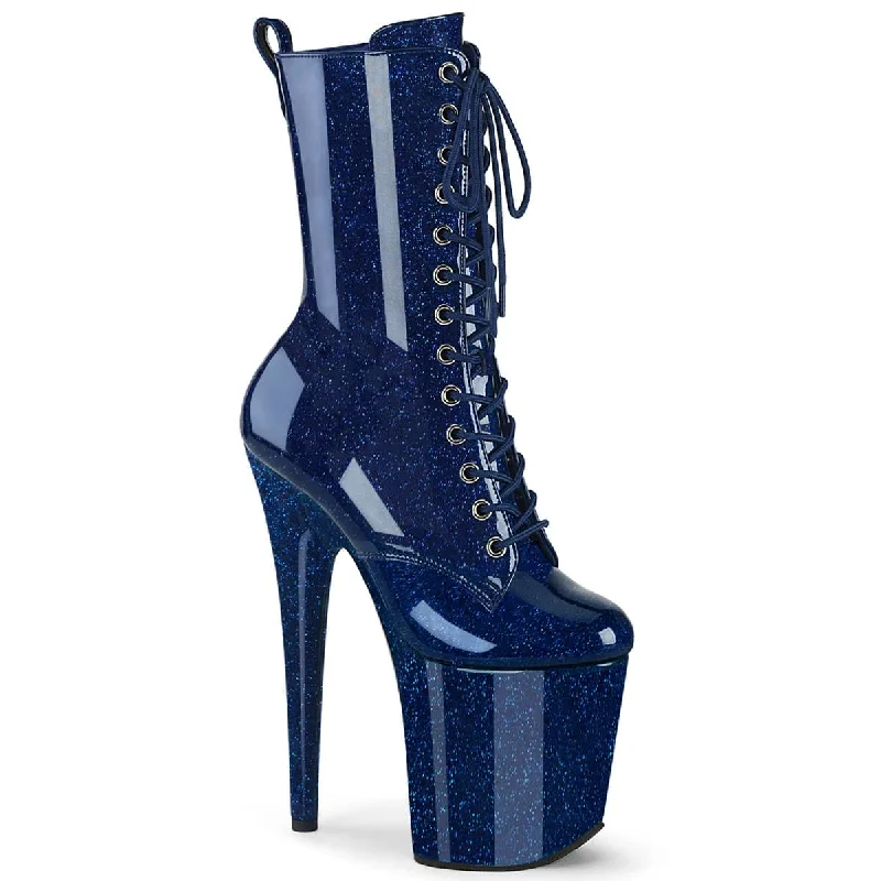 Trendy white sneakers for women-FLAMINGO-1040GP Blue Calf High Boots