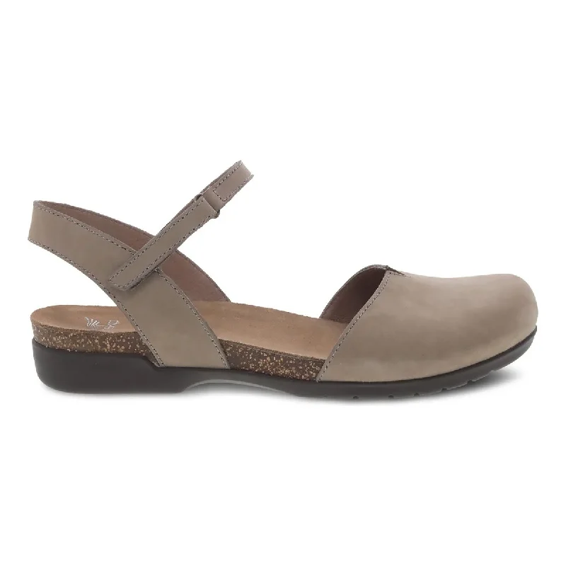 Soft suede flats for daily wear-Dansko Women's Rowan Taupe Nubuck