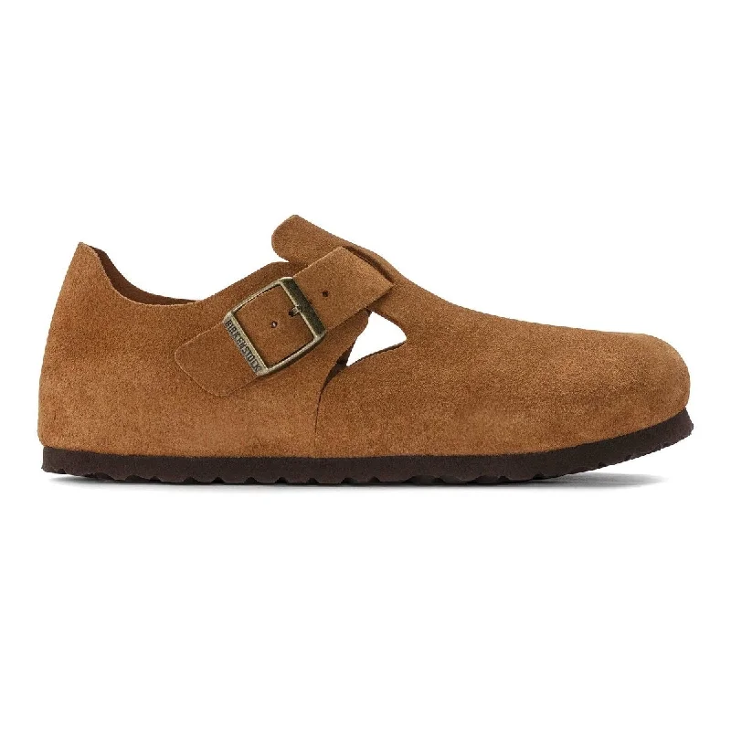 Luxury leather loafers for women-Birkenstock Women's London Mink Suede