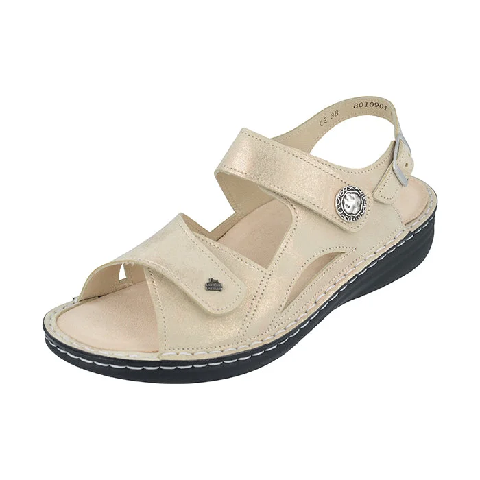 Affordable ballet flats for women-Womens Finn Comfort Barbuda in Champagne Nuvola