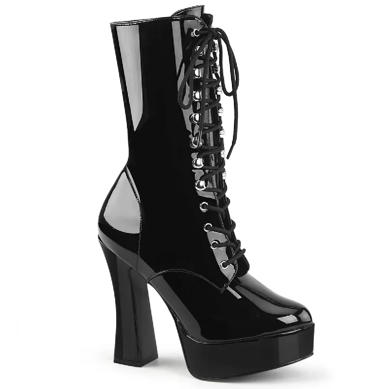 High-heeled sandals for parties-ELECTRA-1020 Black Calf High Boots