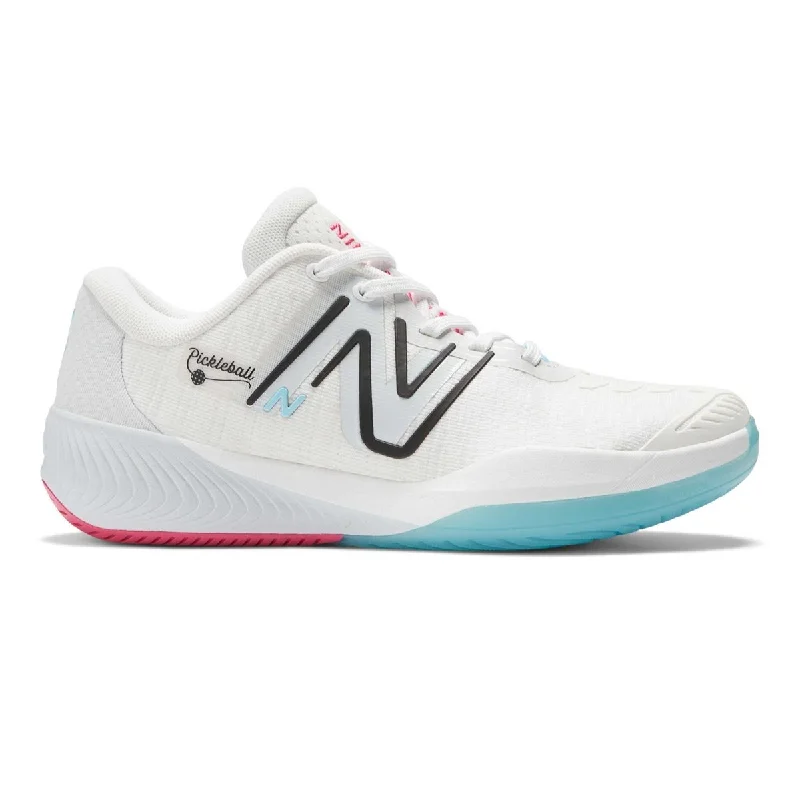 Luxury leather loafers for women-New Balance Women's WCH996PB White/Black Pickleball