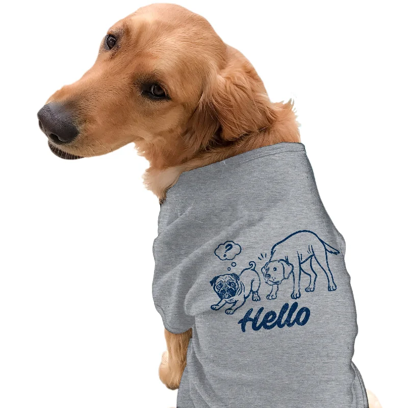 Casual shorts for summer outfits-Hello Dog Shirt