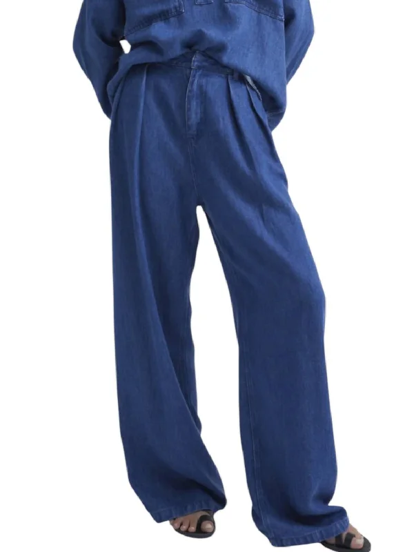 Affordable sweatshirts for women-Women's Woodland Denim Pants In Blue