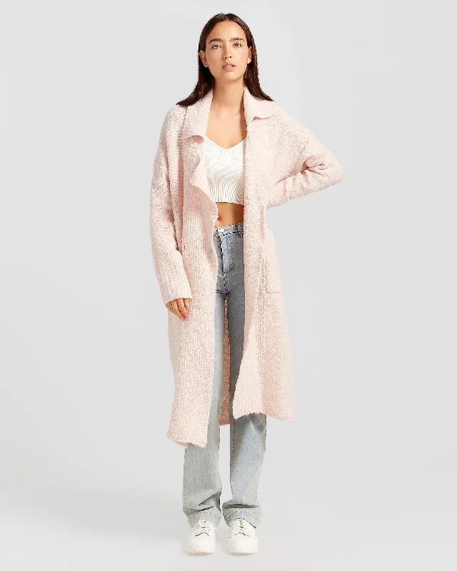 Soft silk pajamas for women-Born To Run Sustainable Sweater Coat