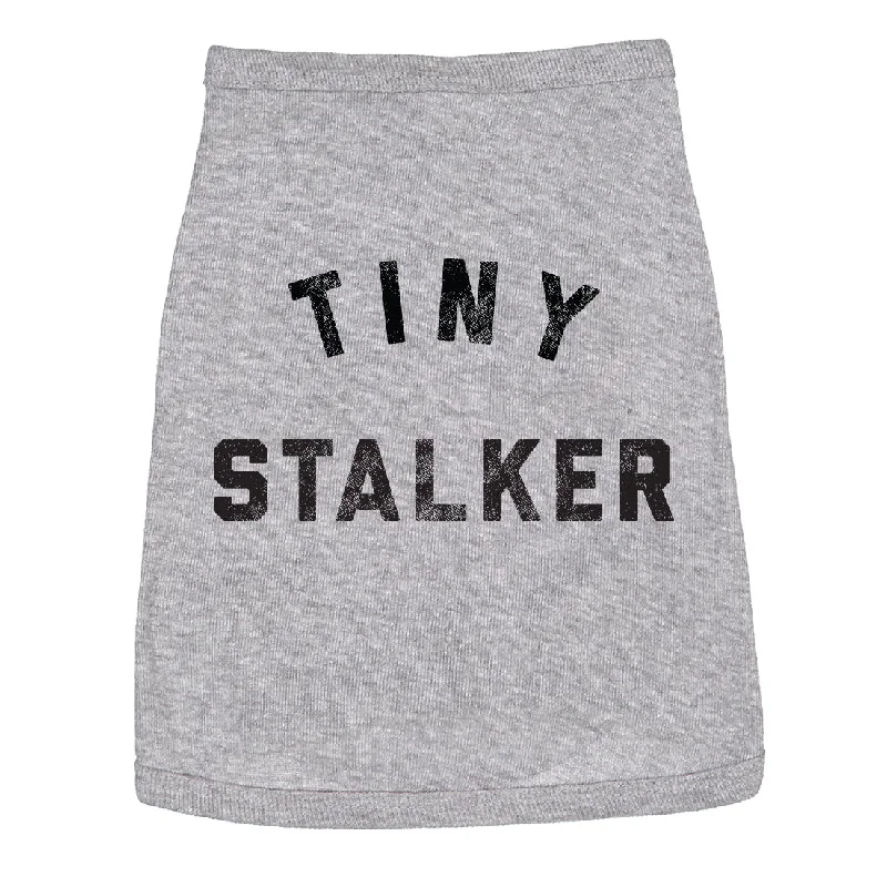 Lightweight raincoats for women-Tiny Stalker Dog Shirt