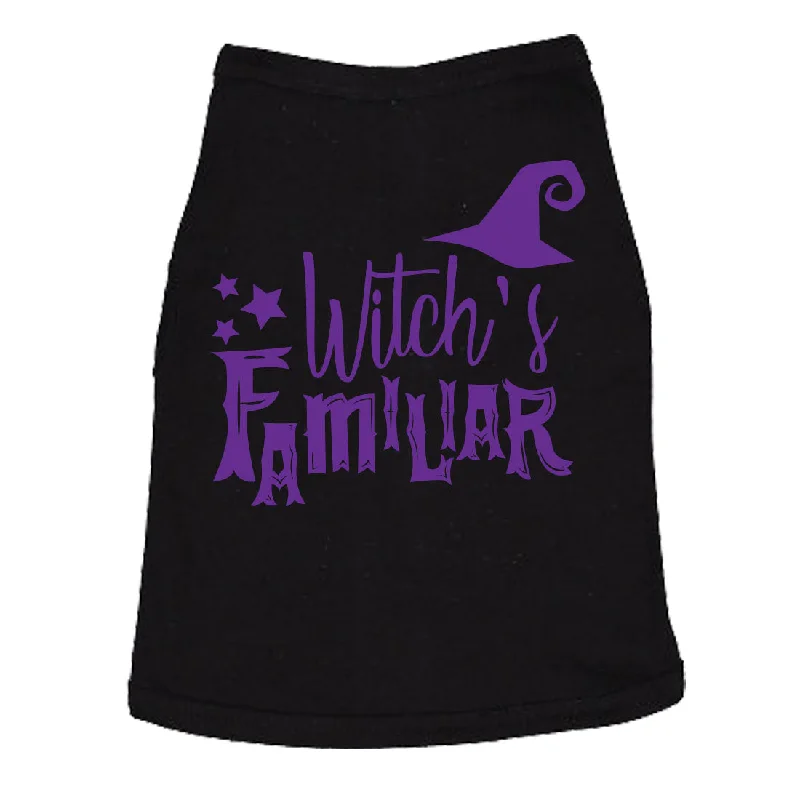 Trendy denim jackets for women-Witch's Familiar Dog Shirt