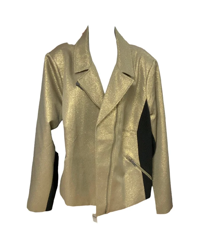 Designer trench coats for women-NWT DKNYC WOMAN GOLD JACKET 22W