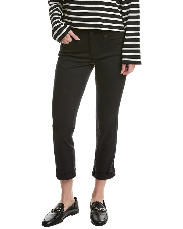 Soft cashmere sweaters for winter-NYDJ Sheri Black Ankle Crop Jean