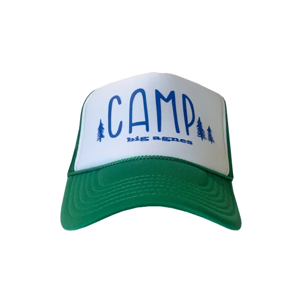 Lightweight summer jackets for women-Camp Trucker Hat - White/Kelly Green