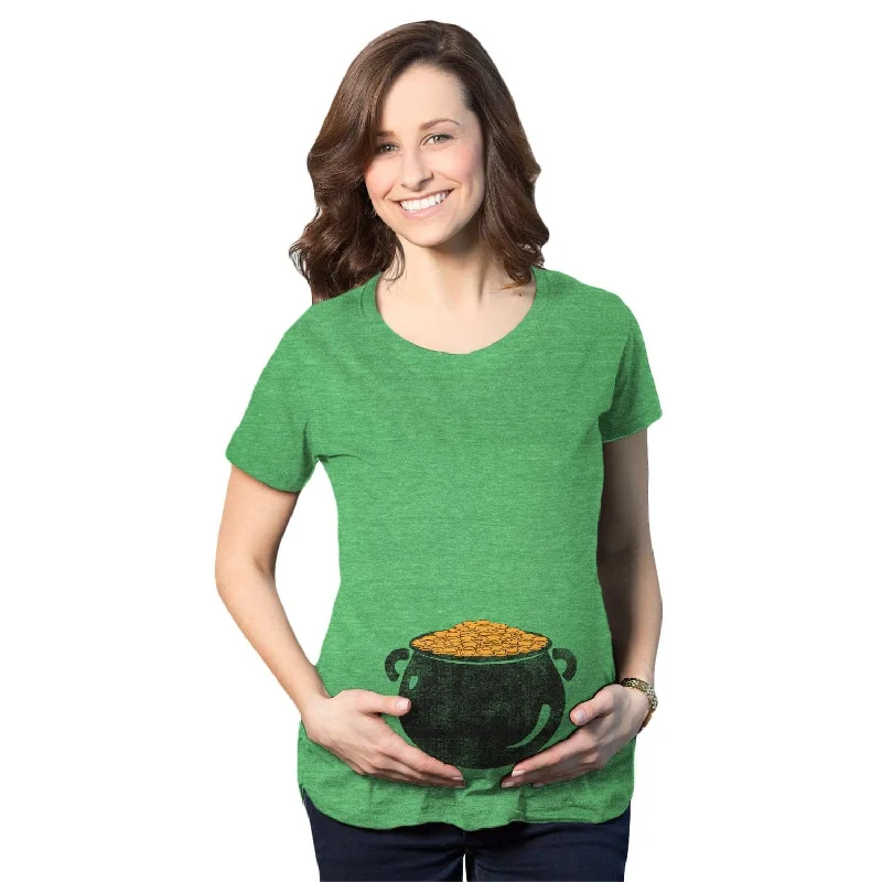 High-quality tights for women-Pot of Gold Maternity T Shirt