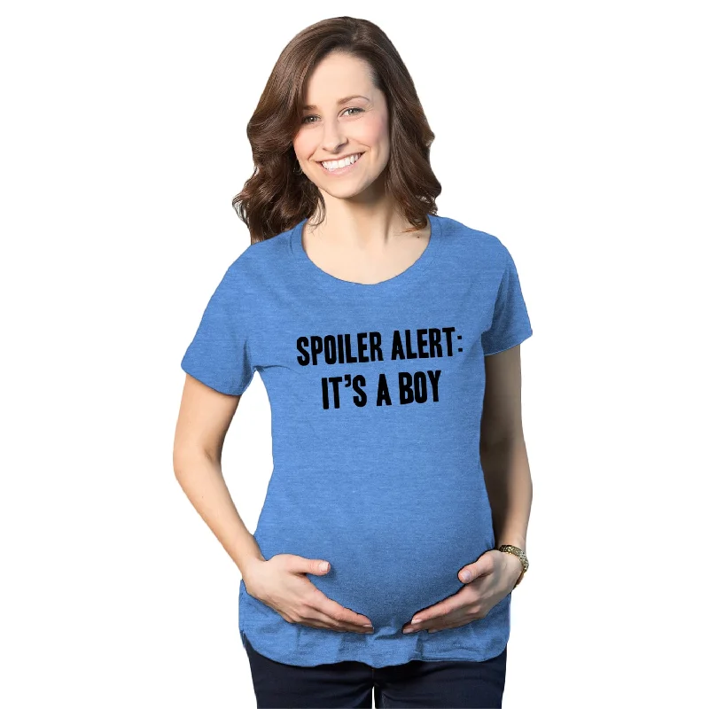 Luxury silk blouses for women-Spoiler Alert: It's a Boy Maternity T Shirt