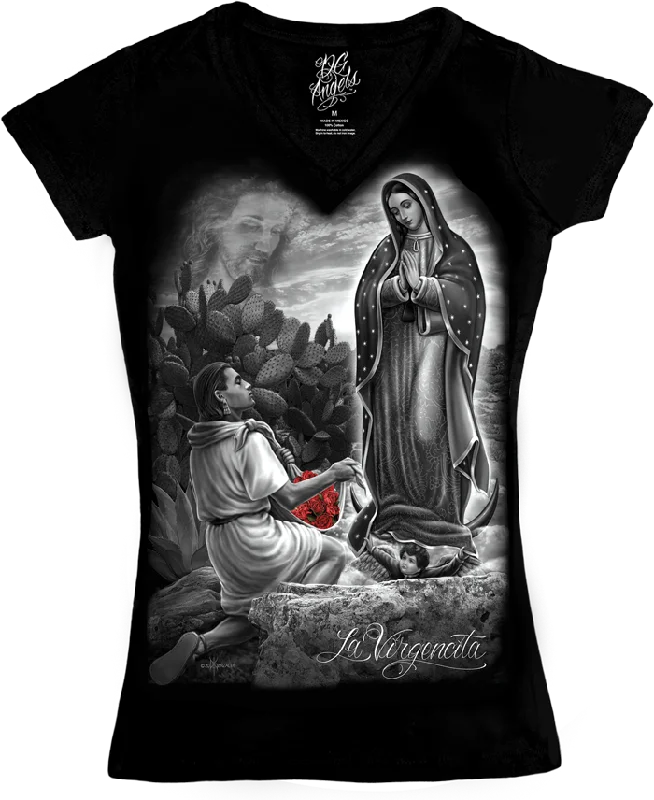 Vintage-inspired blouses for women-La Virgencita Women's V-Neck