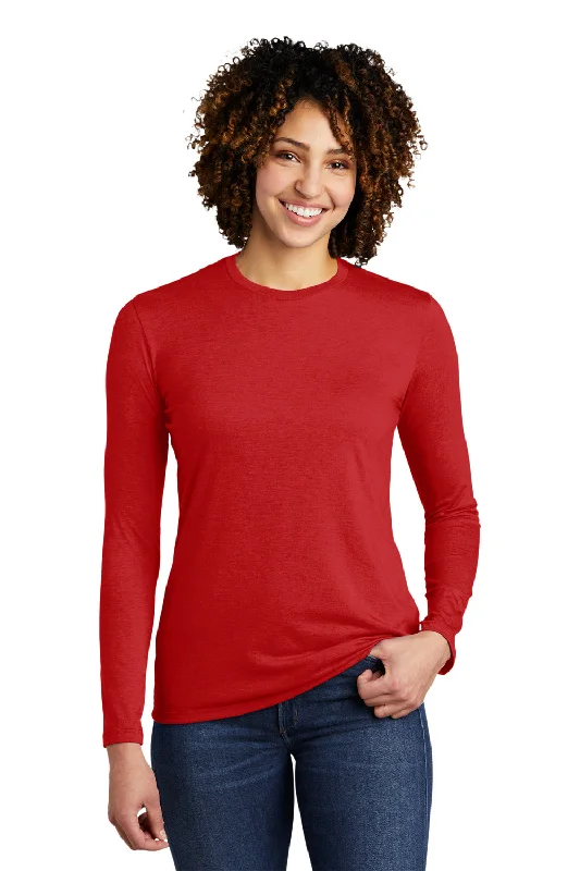 Designer skirts for office wear-Allmade Womens Long Sleeve Crewneck T-Shirt - Rise Up Red