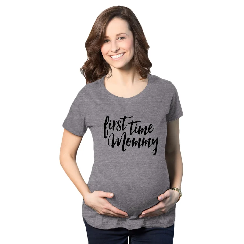 High-quality yoga pants for women-First Time Mommy Maternity T Shirt