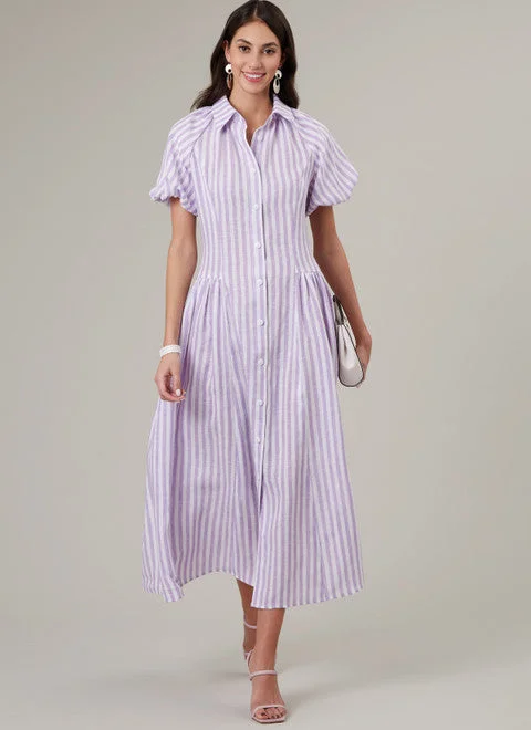 Trendy graphic tees for women-McCalls Shirtdress M8384