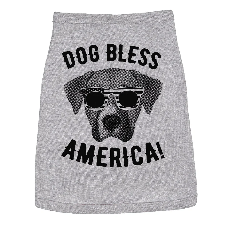 Chic leather skirts for women-Dog Bless America Dog Shirt