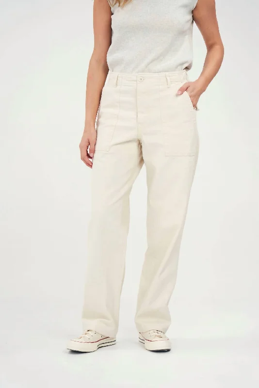 High-quality yoga pants for women-Baker Pant In Natural White