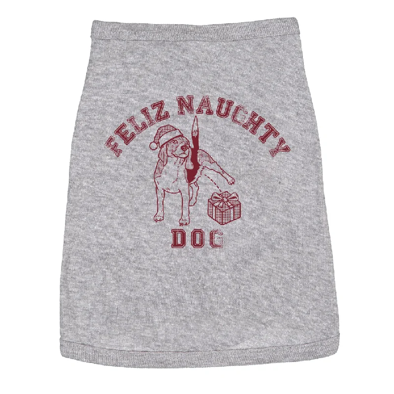 Soft cotton dresses for daily wear-Feliz Naughty Dog Dog Shirt