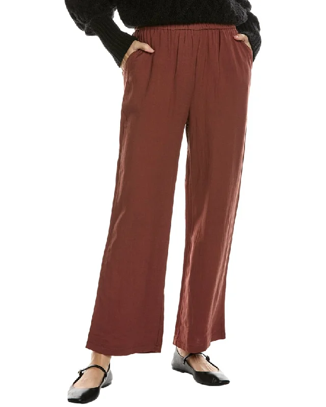 Stylish peacoats for winter-Seraphina Linen-Blend Pant