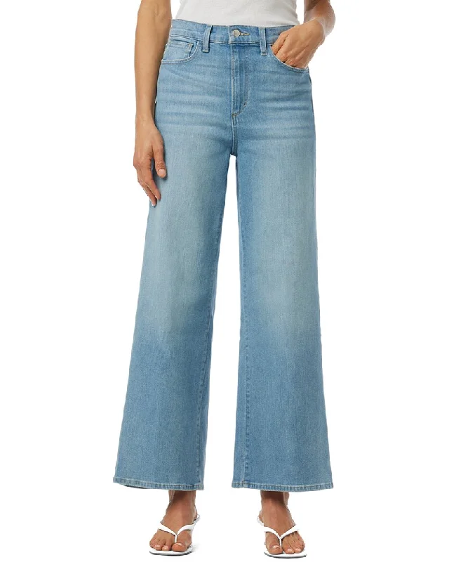 Trendy off-shoulder tops for summer-JOE'S Jeans The Mia Heat High-Rise Wide Ankle Jean