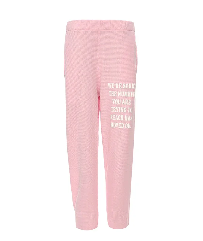 Stylish raincoats for rainy days-Boys Lie Women Pink 1-800 Revamped Mac Slim Sweatpants