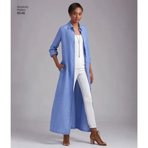 Lightweight blazers for summer-Simplicity Shirt Dress S8546