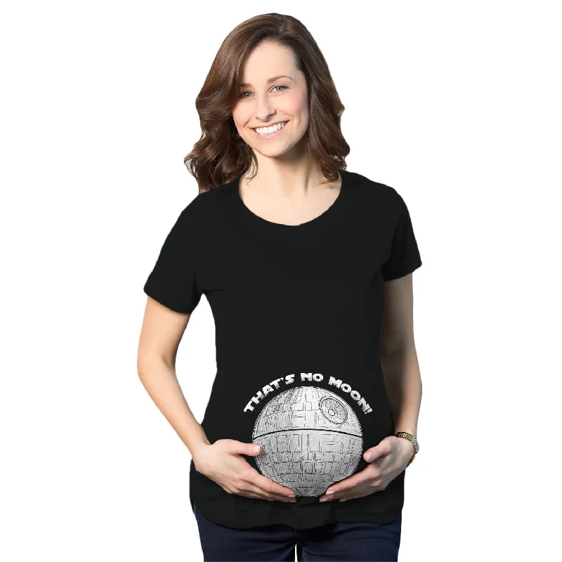 Stylish jumpsuits for summer-That's No Moon Maternity T Shirt