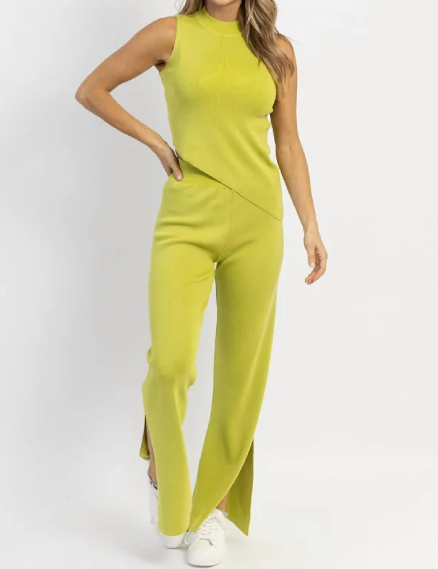 Elegant cocktail gowns for events-Block Party Pant Set In Vert