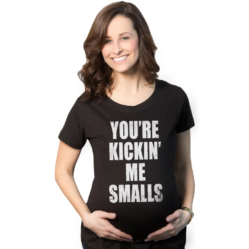 High-quality yoga pants for women-Kickin’ Me Smalls Maternity T Shirt