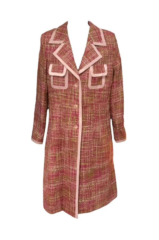 Designer blouses with lace details-Tea by Michelle N Women’s Pink Tweed Jacket 12