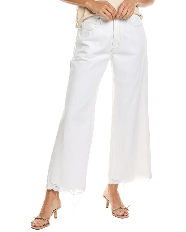 Soft cotton dresses for daily wear-FRAME Denim White Modern Relaxed Straight Jean