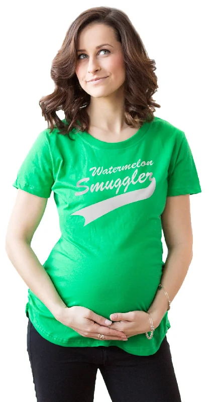 Elegant blouses for formal events-Watermelon Smuggler Maternity T Shirt