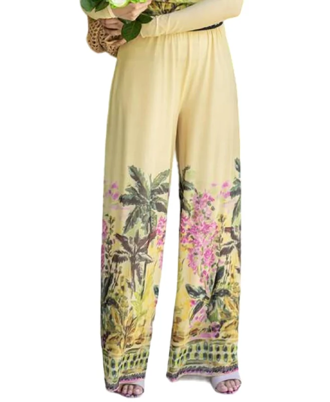 Soft cotton dresses for daily wear-Palms Pull On Trousers In Multi