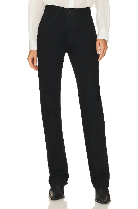 High-waisted leggings for workouts-Smith Jean In Black