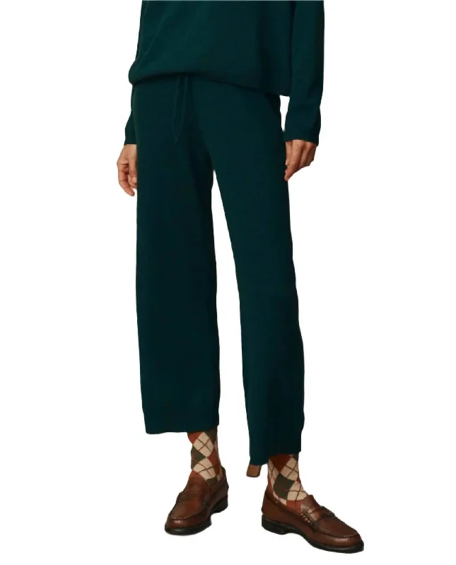 Vintage-inspired blouses for women-Cashmere Lantern Pant In Pine