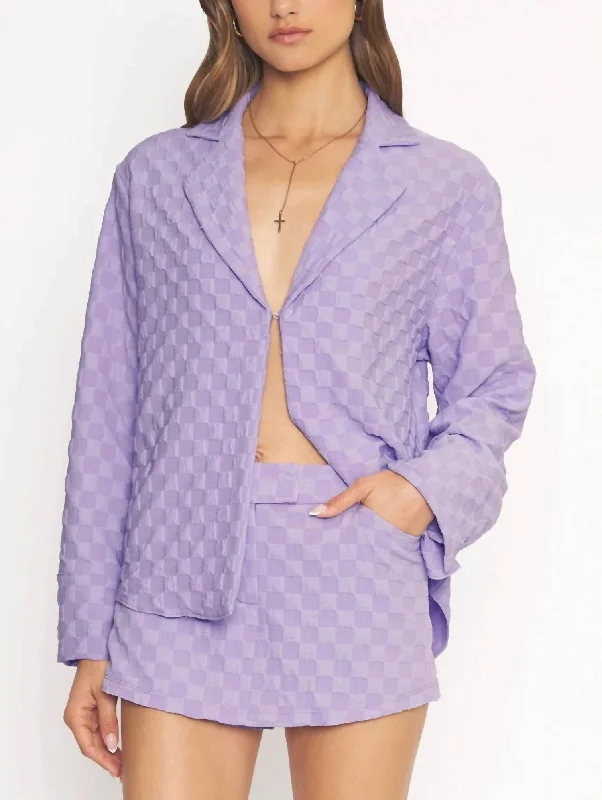 Designer cocktail dresses for events-Cosmo Top in Lavender