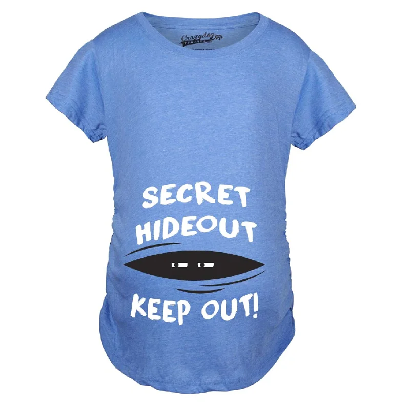 Trendy denim jackets for women-Secret Hideout Maternity T Shirt