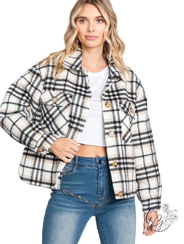 Trendy oversized sweaters for fall-Midnight Fall Plaid Jacket