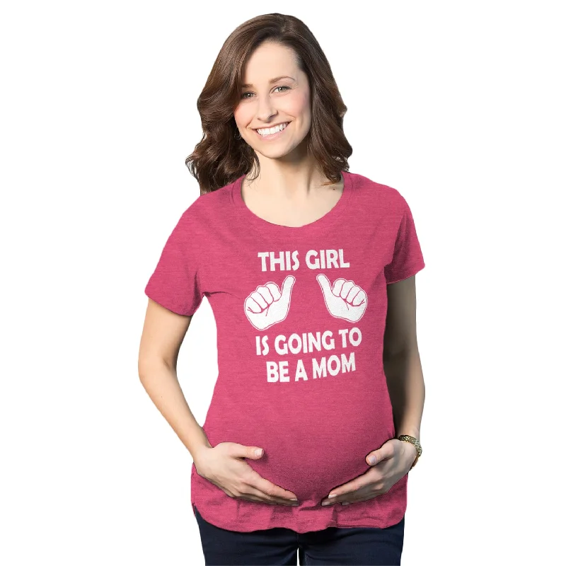 Boho floral tops for women-This Girl Is Going To Be A Mom Maternity T Shirt