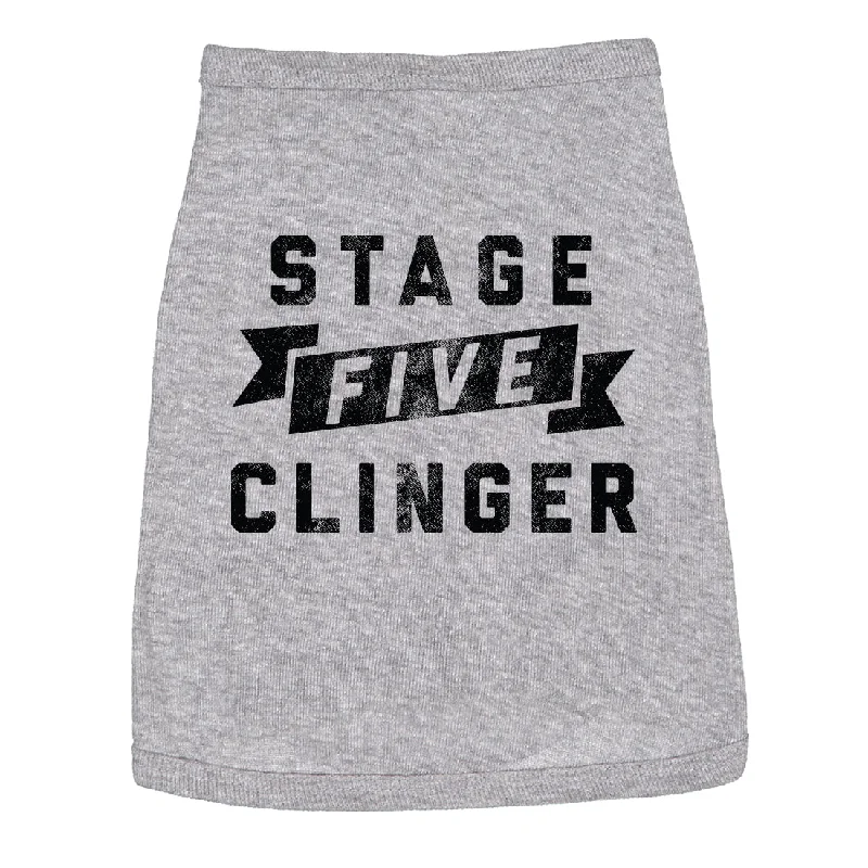 Stylish wrap dresses for women-Stage Five Clinger Dog Shirt