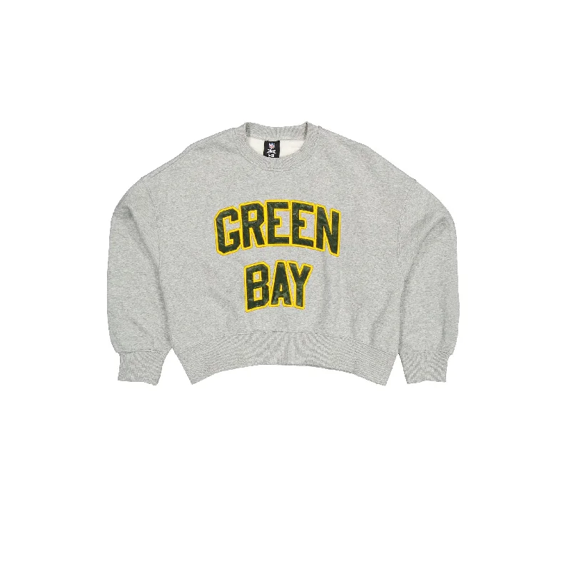 Boho floral tops for women-Green Bay Packers Sport Classics Women's Crewneck