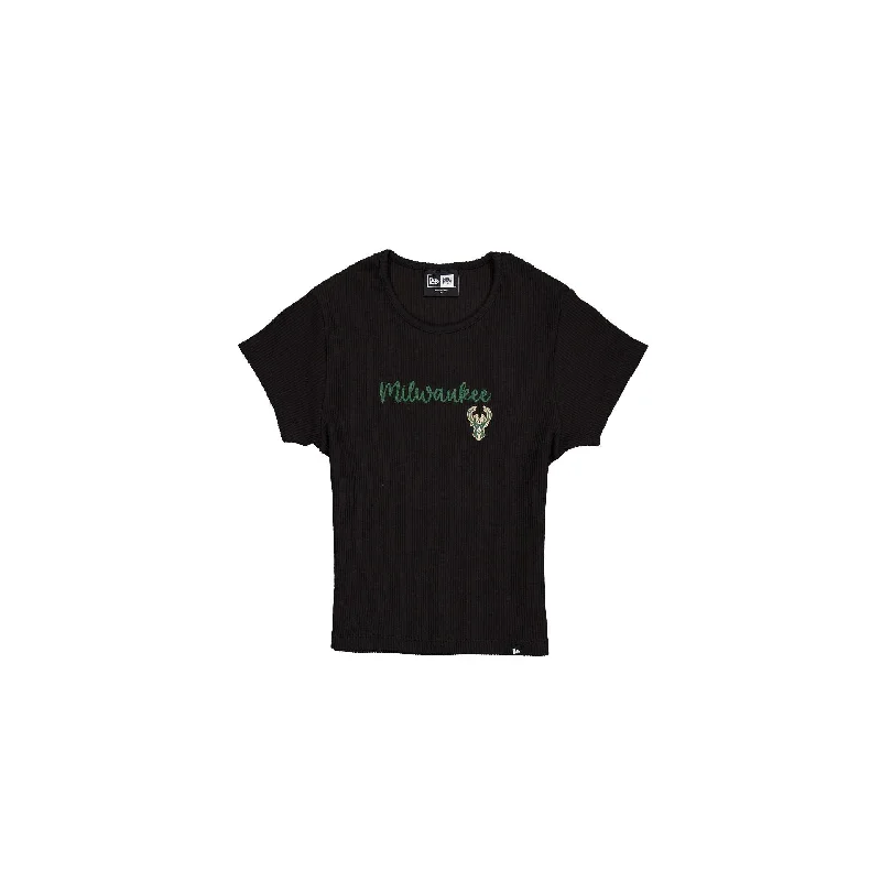 Vintage-inspired dresses for women-Milwaukee Bucks Sport Classics Women's Baby Tee