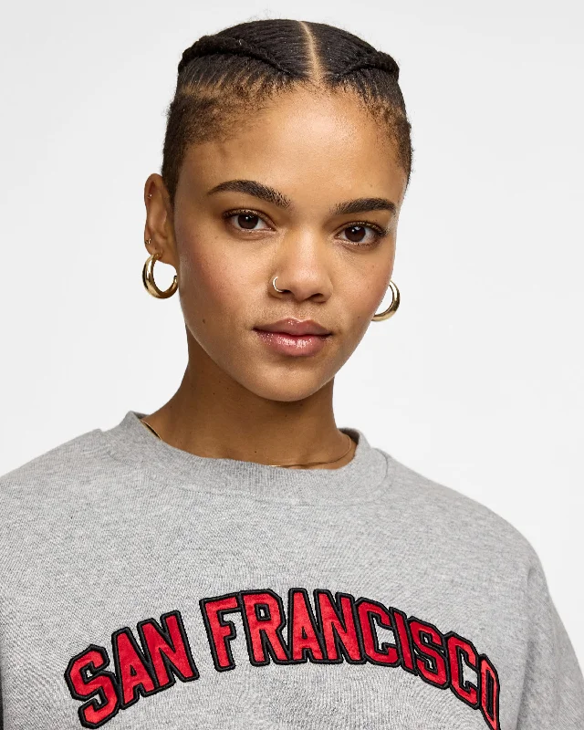 Vintage denim skirts for casual wear-San Francisco 49ers Sport Classics Women's Crewneck