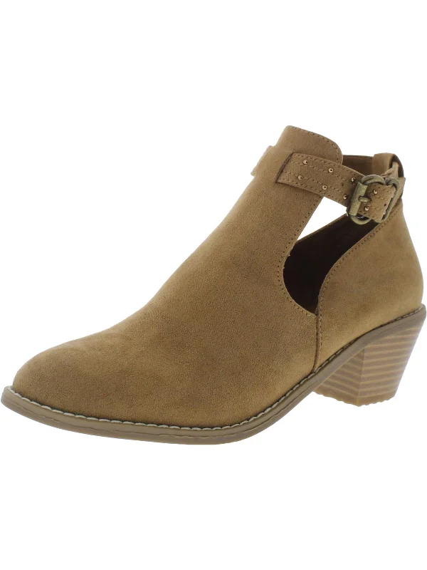 Trendy ankle boots for fall-Brock Womens Faux Suede Studded Booties