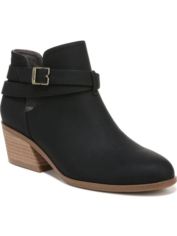 Soft leather ankle boots for women-Literally Womens Faux Leather Ankle Booties