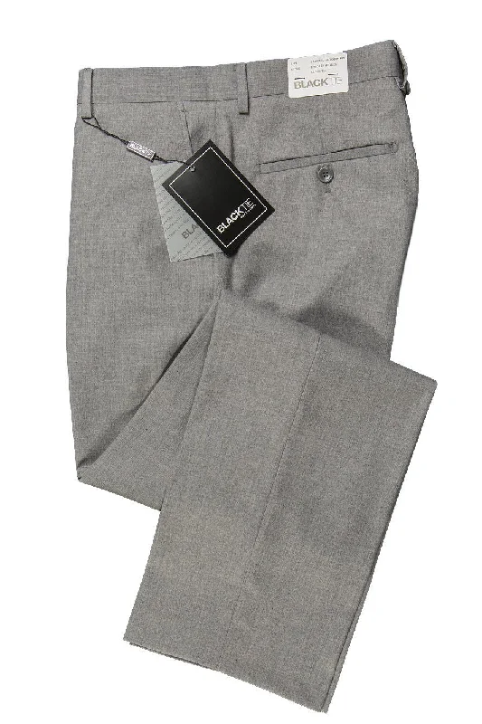 Casual overalls for women-"Bradley" Heather Grey Luxury Wool Blend Suit Pants